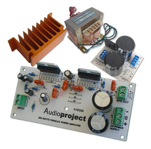 Amplificador Audioproject 200w /4ohms Fuente Trafo Disipador