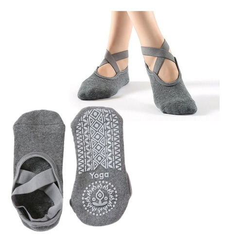 Imagen 1 de 3 de Calcetines Antideslizantes Yoga Modelo Cruz