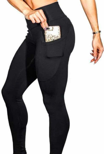 Leggins Mujer Deportivos Licra Gym Moda Bolsa Celular