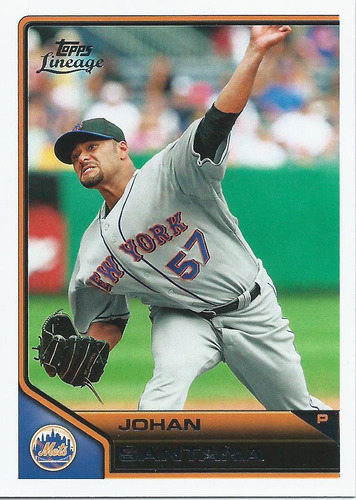 Barajita Johan Santana Topps Lineage 2011 #22 Mets New York