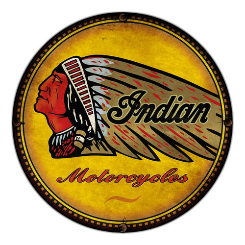 #87 - Cuadro Decorativo Vintage Retro / Indian Motorcyrcle !