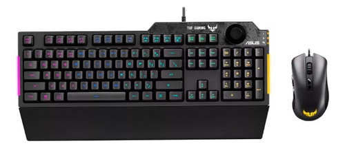 Kit Gamer 2 En 1 Teclado Y Mouse Asus Combo Tuf Gaming K1/m3 Color del teclado Negro