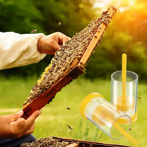 Queen Bee Marking Kit, 2 Queen Marking Cage Tube With 3 Bee