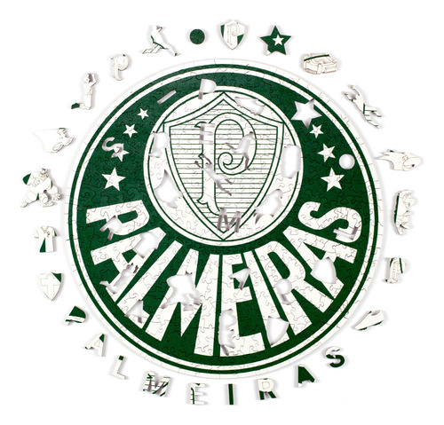 Quebra-cabeça Palmeiras Escudo Oficial (g 300 Peças)