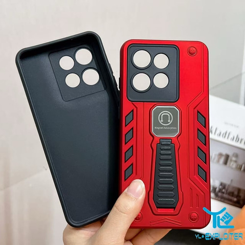 Capa Anti Impacto Reforçada Com Suporte Para Motorola (hry) Preto G10