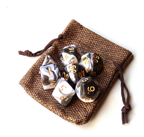 Set 7 Dados De Rol - X-01 - D&d Pathfinder
