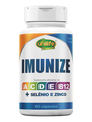 Imunize Vitaminas + Selênio E Zinco Unilife 60 Cáps