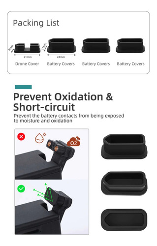 3 Protectores Silicona Conectores Batería Dron Dji Fpv