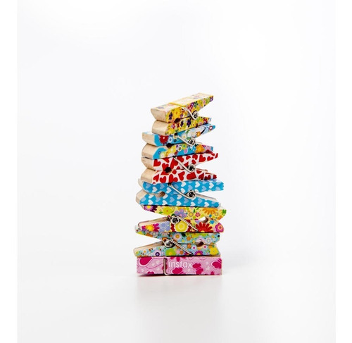 10 Broches Fujifilm Floreados Para Fotos Instax Color Multicolor