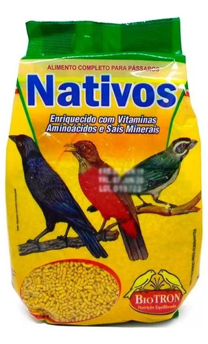 Biotron Nativos Racao Extrusada Sabor Banana Passaros