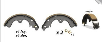 Imagen 1 de 2 de Jgo. Patines Toyota Tercel 180 Mm.