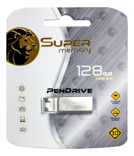 Memoria Usb Supermemory 128gb Metálica 