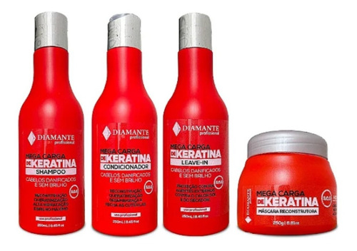 Shampoo Mega Carga De Keratina 2 Unidades