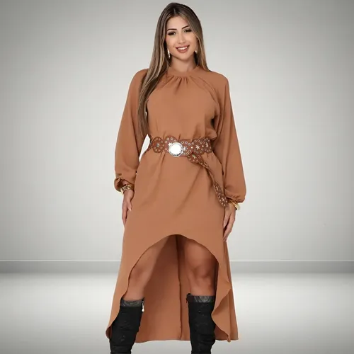 Vestido Longo Boho Chic Tendência Country Rodeio Folk Cores — R$ 67,58 em Mercado Livre, 32% OFF