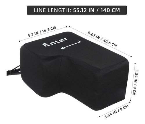 Cojín Big Enter Key Con Usb Para Aliviar El Estrés De La Ofi