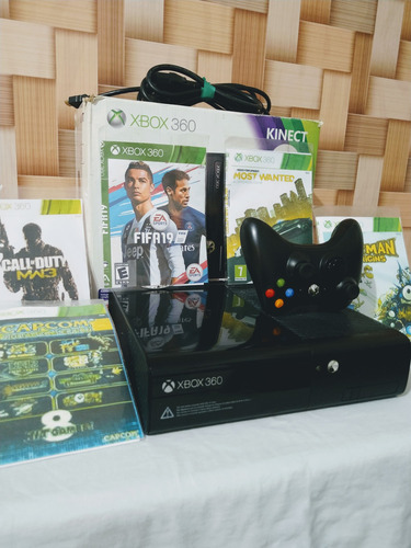 Xbox 360 Slim 4gb Liberado + Jogos Envio Rápido!! Matte Black (Recondicionado)