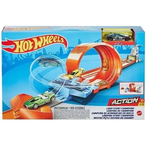 Hot Wheels Track Builder Pista Propulsor de Looping - Mattel em