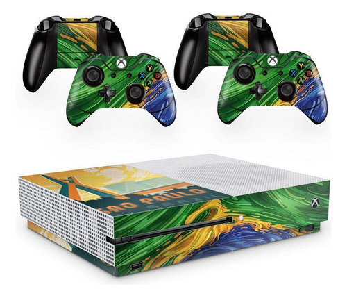 Skin Adesivo Protetor X Box One S E Controles Brasil São