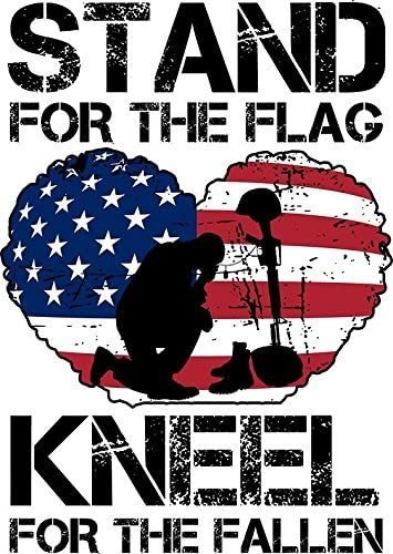 Magnet Stand For The Flag, Kneel For The Fallen. Imán De Vin