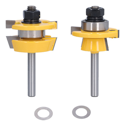 Juego De 2 Fresas De Metal Router Bit Tool Para Cortar Borde