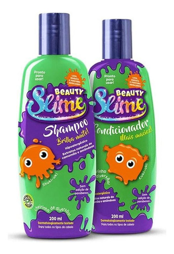 Infantil Shampoo + Condicionador Beauty Slime Verde 200ml