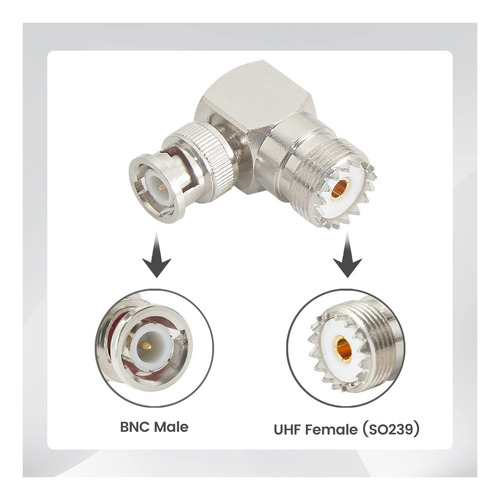 Anina Bnc Masculino To Uhf So239 Jack Connector Coaxial Rf