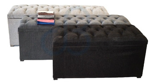 Baulera Capitone Chenille 140cm Calidad Premium Envio Gratis