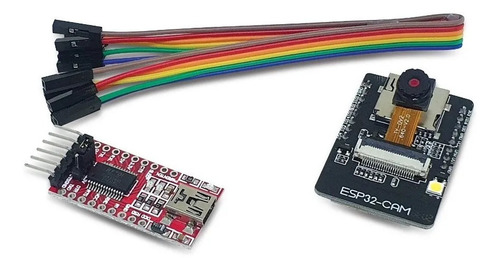 Imagem 1 de 5 de Kit Módulo Esp32-cam Com Câmera Ov2640 Com Gravador