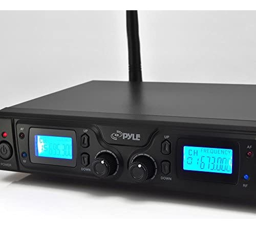 Micrófono Inalámbrico Pyle Uhf Y Sistema Receptor De Montaje