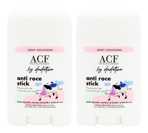Acf By Dadatina Kit Anti Roce Stick Prevención Irritación X2