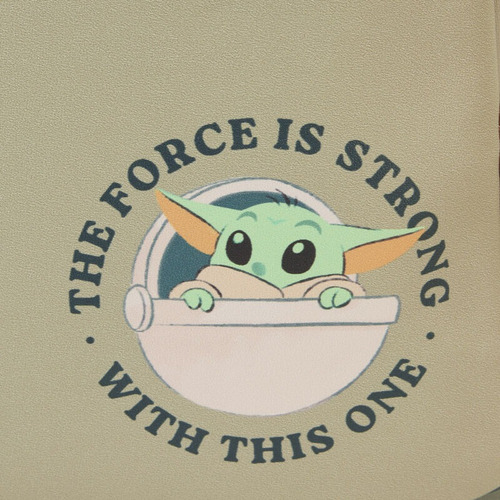Star Wars The Mandalorian: Ahsoka And Grogu Loungefly Mini Backpack Color Verde Musgo Diseño De La Tela Lisa