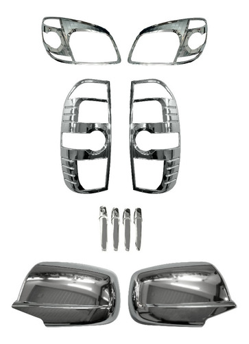 Kit Cromado Mazda Bt-50 2008-2014 14piezas Espejos Sin Luz