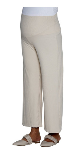 Pantalon Maternal Palazzo Embarazada Faja Alta De Modal