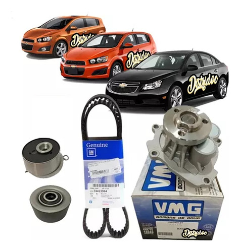 Kit Distribucion+bomba Chevrolet Tracker Cruze 1.8 Sonic 1.6