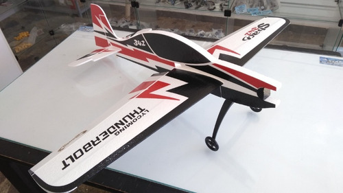 Aeromodelo Elétrico Acrobático Sbach Isopor T5 Perfilado 95cm Horizon Com Linkagem trem de pouso Cor Vermelho