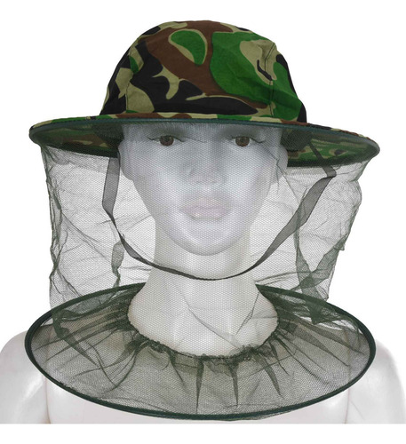 Gorro De Apicultor Con Estampado De Camuflaje, Máscara Facia