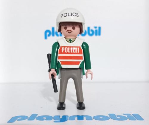 Playmobil Figura Policia Con Baston #1910 - Tienda Cpa