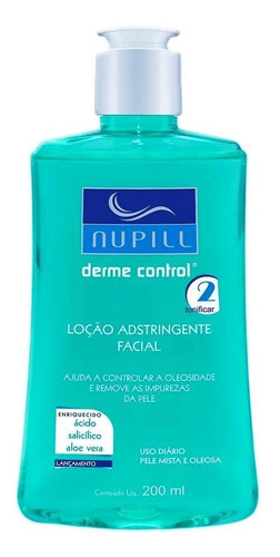 Nupill Derme Control Loção Adstringente Facial 200ml Tipo de pele PELE MISTA E OLEOSA