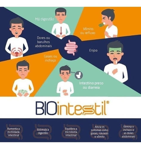 Imagem 2 de 3 de Biointestil 600mg Com 30 Doses - Regulador Intestinal
