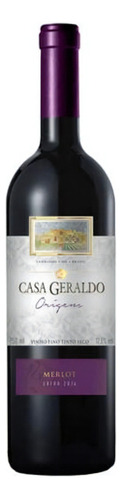 Vinho Fino Tinto Seco Casa Geraldo Origens Merlot 750ml