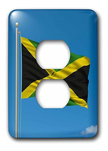 3drose Lsp_157061_6 Bandera De Jamaica En Un Asta De Bandera