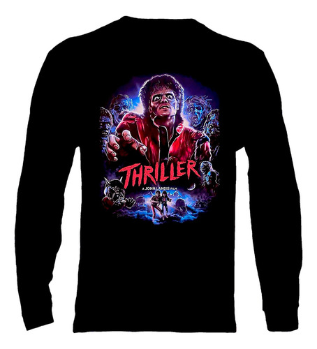 Polera Manga Larga Michael Jackson - Ver 07 - Thriller