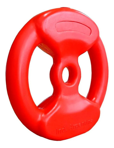 Disco 10 Kg Con Agarres Pesa Mancuerna Fitness Gym 30 Mm Color Rojo