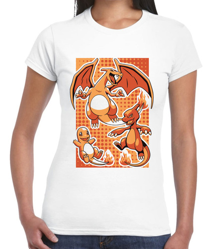 Playera Mujer Charizard Pokemon Algodón Premium #287