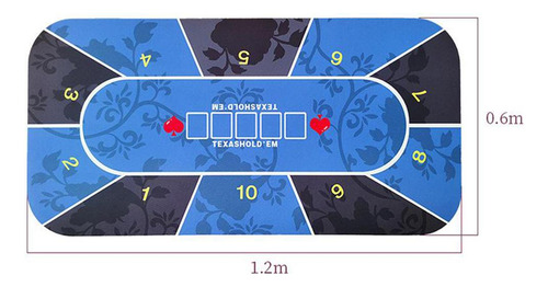 Mesa De Póquer Estera De Mesa Familiar 120x60cm Casino De