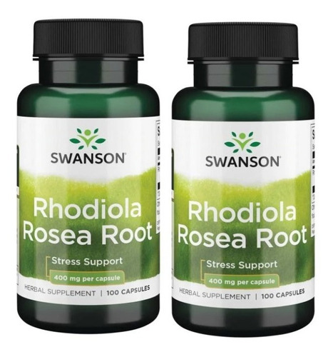 Rhodiola Rosea Root 400 Mg 100 Cápsulas 2 Unidades