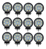 Comprar Pack X 12 Faros Reflector Led 27w Redondo 12v 24v Tractor
