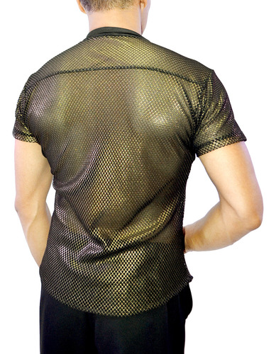 Camisa De Red Baile Latino Antro Rumba Salsa Joroi