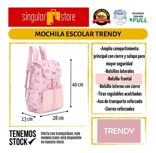 Mochila Escolar Niña Original Espalda Diseños Nuevos Grande