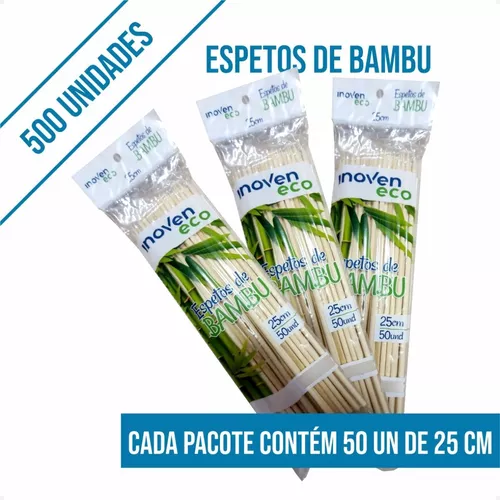 Espetos de Bambu 25cm - Talge